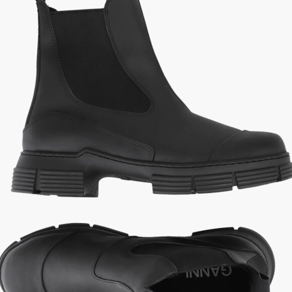 Ganni Recycled Rubber Chelsea Rain Boot - Picture 1 of 12